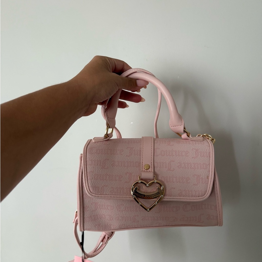 Juicy Couture Light Pink Satchel with Heart Accent
